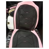 otoez Car Seat Covers Full Set, 5 Seat Pink Leather Seat Cover for Car, Waterproof Automotive Front and Back Seat Protectors for Most Sedens Trucks SUVs, Black & Pink - Retail: $87 otoez Car Seat Covers Full Set, 5 Seat Pink Leather Seat Cover for Car, Waterproof Automotive Front and Back Seat Protectors for Most Sedens Trucks SUVs, Black & Pink - Retail: $87