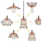 DIY Deformable Industrial Retro Cage Ceiling Pendant Light, Vintage Rustic Black Wire Cage Guard for Kitchen Island, Loft, Restaurant - Retail: $72 DIY Deformable Industrial Retro Cage Ceiling Pendant Light, Vintage Rustic Black Wire Cage Guard for Kitchen Island, Loft, Restaurant - Retail: $72