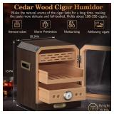 SEMKONT Cigar Humidor, Lighted Control Magnetic Door Desktop Cigar Humidor Cabinet,with Cigar Accessory Drawer and 2 humidifiers 3 Layer Large Capacity Humidor,Hold 100-150 Cigars (Brown) - Retail: $1 SEMKONT Cigar Humidor, Lighted Control Magnetic Door Desktop Cigar Humidor Cabinet,with Cigar Accessory Drawer and 2 humidifiers 3 Layer Large Capacity Humidor,Hold 100-150 Cigars (Brown) - Retail: $1