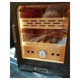 SEMKONT Cigar Humidor, Lighted Control Magnetic Door Desktop Cigar Humidor Cabinet,with Cigar Accessory Drawer and 2 humidifiers 3 Layer Large Capacity Humidor,Hold 100-150 Cigars (Brown) - Retail: $1 SEMKONT Cigar Humidor, Lighted Control Magnetic Door Desktop Cigar Humidor Cabinet,with Cigar Accessory Drawer and 2 humidifiers 3 Layer Large Capacity Humidor,Hold 100-150 Cigars (Brown) - Retail: $1