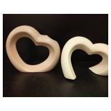 Ceramic Vase Set Heart Shaped - Retail: $43 Ceramic Vase Set Heart Shaped - Retail: $43