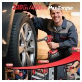 Avhrit Cordless Impact Wrench 3/8 Inch, 450N.m/ 330Ft-lbs Electric Impact Gun with Blushless Motor, 4000mAh Battery, Charger, 5 Sockets, Power Impact Driver for Car Home, Tire Repair  TESTED  - Retail Avhrit Cordless Impact Wrench 3/8 Inch, 450N.m/ 330Ft-lbs Electric Impact Gun with Blushless Motor, 4000mAh Battery, Charger, 5 Sockets, Power Impact Driver for Car Home, Tire Repair  TESTED  - Retail