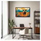 Extra Large Wall Art for Living Room Framed, Western Cow Cattle Oversized Wall Decor Pictures, Farmhouse Animal Canvas Print Painting, Framed Artwork Bedroom Office Home Decor 24\"x36\" PICTURE IS DIF Extra Large Wall Art for Living Room Framed, Western Cow Cattle Oversized Wall Decor Pictures, Farmhouse Animal Canvas Print Painting, Framed Artwork Bedroom Office Home Decor 24\"x36\" PICTURE IS DIF