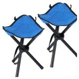 2 PCS Travel Folding Camping Stool, 17 Inch Folding Outdoor Tripod Seats, Portable Camping Stool with Adjustable Carry Strap, 3 Legged Fishing Chair for Hiking, Mountaineering, Picnic, Beach, Lawn - R 2 PCS Travel Folding Camping Stool, 17 Inch Folding Outdoor Tripod Seats, Portable Camping Stool with Adjustable Carry Strap, 3 Legged Fishing Chair for Hiking, Mountaineering, Picnic, Beach, Lawn - R