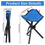 2 PCS Travel Folding Camping Stool, 17 Inch Folding Outdoor Tripod Seats, Portable Camping Stool with Adjustable Carry Strap, 3 Legged Fishing Chair for Hiking, Mountaineering, Picnic, Beach, Lawn - R 2 PCS Travel Folding Camping Stool, 17 Inch Folding Outdoor Tripod Seats, Portable Camping Stool with Adjustable Carry Strap, 3 Legged Fishing Chair for Hiking, Mountaineering, Picnic, Beach, Lawn - R