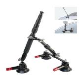 FIFIELD Triple Suction Cup Car Mount Kit with 2in1 Selfie Stick, Quick Release Adjustable Extension Pole Camera Mount for Windshield Dashboard Hood, Compatible with GoPro Insta360 DJI Action Cameras - FIFIELD Triple Suction Cup Car Mount Kit with 2in1 Selfie Stick, Quick Release Adjustable Extension Pole Camera Mount for Windshield Dashboard Hood, Compatible with GoPro Insta360 DJI Action Cameras -