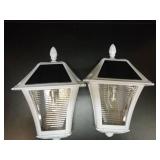 2 - Gama Sonic Baytown II Bulb White Outdoor Solar Light, Single Post Light with 3 Mounting Options, 3in. Fitter for Lamp Posts, Flat Mount for Column and Wall Mount, Resin (105B233) - Retail: $180 2 - Gama Sonic Baytown II Bulb White Outdoor Solar Light, Single Post Light with 3 Mounting Options, 3in. Fitter for Lamp Posts, Flat Mount for Column and Wall Mount, Resin (105B233) - Retail: $180