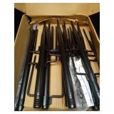 NUERPO 7 Pack String Light Poles,Metal Poles for Hanging Outdoor Light Strings,7 Pack 10 FT Light Poles Stand for Outside Garden,Patio,Wedding,Backyard,Deck,Party - Retail: $70 NUERPO 7 Pack String Light Poles,Metal Poles for Hanging Outdoor Light Strings,7 Pack 10 FT Light Poles Stand for Outside Garden,Patio,Wedding,Backyard,Deck,Party - Retail: $70