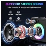 Karaoke Machine, Portable Bluetooth 5.3 Speaker with 2 Wireless Microphones for Adults, PA System with Pitch Correction & Echo Adjustment, Supports TWS/TF Card/USB/AUX/Live for Home Party - Retail: $1 Karaoke Machine, Portable Bluetooth 5.3 Speaker with 2 Wireless Microphones for Adults, PA System with Pitch Correction & Echo Adjustment, Supports TWS/TF Card/USB/AUX/Live for Home Party - Retail: $1