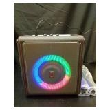 Karaoke Machine, Portable Bluetooth 5.3 Speaker with 2 Wireless Microphones for Adults, PA System with Pitch Correction & Echo Adjustment, Supports TWS/TF Card/USB/AUX/Live for Home Party - Retail: $1 Karaoke Machine, Portable Bluetooth 5.3 Speaker with 2 Wireless Microphones for Adults, PA System with Pitch Correction & Echo Adjustment, Supports TWS/TF Card/USB/AUX/Live for Home Party - Retail: $1