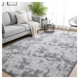 FlyDOIT Large Area Rugs for Living Room Bedroom, 4x6 Ft Tie-Dyed Light Grey Ultra Soft Comfy Thickened Memory-Foam Indoor Carpets, Cozy Modern Floor Rug for Boys Girls Playroom Dorm Nursery Home Dé FlyDOIT Large Area Rugs for Living Room Bedroom, 4x6 Ft Tie-Dyed Light Grey Ultra Soft Comfy Thickened Memory-Foam Indoor Carpets, Cozy Modern Floor Rug for Boys Girls Playroom Dorm Nursery Home Dé