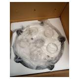 Sivilynus Farmhouse Chandelier Lighting Round 5 Lights Black with Glass Shade Ceiling Hanging Vintage Rustic Light Fixture for Dining Room Living Room Foyer Porch Kitchen Island - Retail: $160 Sivilynus Farmhouse Chandelier Lighting Round 5 Lights Black with Glass Shade Ceiling Hanging Vintage Rustic Light Fixture for Dining Room Living Room Foyer Porch Kitchen Island - Retail: $160