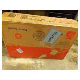 FiveWillowise Farmhouse End Table with Charging Station, 26.4\" Tall Rustic Nightstand with Drawer and X Barn Door, Country Bedside Sofa Side Table for Living Room, Blue - Retail: $80 FiveWillowise Farmhouse End Table with Charging Station, 26.4\" Tall Rustic Nightstand with Drawer and X Barn Door, Country Bedside Sofa Side Table for Living Room, Blue - Retail: $80