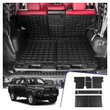 Rongtaod Cargo Mat Compatible with 2010-2024 Toyota 4Runner 5 Seats Trunk Mat Cargo Liner Back Seat Cover Protector 2023 4 Runner Accessories (Trunk Mats + Backrest Mats,Fit with Sliding Tray) - Retai Rongtaod Cargo Mat Compatible with 2010-2024 Toyota 4Runner 5 Seats Trunk Mat Cargo Liner Back Seat Cover Protector 2023 4 Runner Accessories (Trunk Mats + Backrest Mats,Fit with Sliding Tray) - Retai