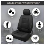 GIANT PANDA Waterproof Neoprene Front Car Seat Covers Custom Fit Ford F150 F250 F350 F450 Super Crew/Crew Cab Pickup Trucks, Leak-Proof Wetsuit Seat Covers Protectors, Airbag Compatible,2-Pack(Black)  GIANT PANDA Waterproof Neoprene Front Car Seat Covers Custom Fit Ford F150 F250 F350 F450 Super Crew/Crew Cab Pickup Trucks, Leak-Proof Wetsuit Seat Covers Protectors, Airbag Compatible,2-Pack(Black)