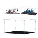 Clear Acrylic Display Case-Assemble Countertop Box with Black Base ,Dustproof Protection Showcase for Action Figures Toys Collectibles (22x13x12in/55x33x30cm) - Retail: $60 Clear Acrylic Display Case-Assemble Countertop Box with Black Base ,Dustproof Protection Showcase for Action Figures Toys Collectibles (22x13x12in/55x33x30cm) - Retail: $60