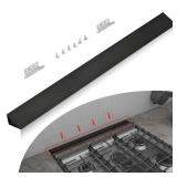 Slide-in Range Rear Filler Kit Black, Universal Triangular Fill Strip, Top Trim Kit Between Stove and Wall for Whirlpool & Most Brand, Aluminum Gap Cover, 30\" Long - Retail: $36 Slide-in Range Rear Filler Kit Black, Universal Triangular Fill Strip, Top Trim Kit Between Stove and Wall for Whirlpool & Most Brand, Aluminum Gap Cover, 30\" Long - Retail: $36