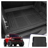 Rongtaod Cargo Mat Compatible with 2021-2024 2025 Ford Bronco 4 Door Trunk Mat Cargo Mat Cargo Liner All Weather Trunk Liner 2023 Bronco Accessories (Trunk Mat) - Retail: $42 Rongtaod Cargo Mat Compatible with 2021-2024 2025 Ford Bronco 4 Door Trunk Mat Cargo Mat Cargo Liner All Weather Trunk Liner 2023 Bronco Accessories (Trunk Mat) - Retail: $42