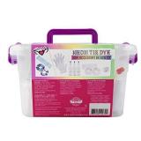 2Pack Fashion Angels Tie Dye Kit - Neon Tie Dye Hair Accessories Kit, Non Toxic Dyes, Complete Set with Scrunchies, Headband, Gloves, Elastic Bands, and Storage Bin - Retail: $38 2Pack Fashion Angels Tie Dye Kit - Neon Tie Dye Hair Accessories Kit, Non Toxic Dyes, Complete Set with Scrunchies, Headband, Gloves, Elastic Bands, and Storage Bin - Retail: $38