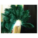 pombconw Natural Ostrich Feather Lamp Modern Floor Lamp for Living Room LED Standing Lamp with Foot Switch Gold Finish Elegant Feather Lampshade for Girl Bedroom Decor (Blue Green) - Retail: $189 pombconw Natural Ostrich Feather Lamp Modern Floor Lamp for Living Room LED Standing Lamp with Foot Switch Gold Finish Elegant Feather Lampshade for Girl Bedroom Decor (Blue Green) - Retail: $189