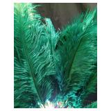 pombconw Natural Ostrich Feather Lamp Modern Floor Lamp for Living Room LED Standing Lamp with Foot Switch Gold Finish Elegant Feather Lampshade for Girl Bedroom Decor (Blue Green) - Retail: $189 pombconw Natural Ostrich Feather Lamp Modern Floor Lamp for Living Room LED Standing Lamp with Foot Switch Gold Finish Elegant Feather Lampshade for Girl Bedroom Decor (Blue Green) - Retail: $189