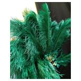 pombconw Natural Ostrich Feather Lamp Modern Floor Lamp for Living Room LED Standing Lamp with Foot Switch Gold Finish Elegant Feather Lampshade for Girl Bedroom Decor (Blue Green) - Retail: $189 pombconw Natural Ostrich Feather Lamp Modern Floor Lamp for Living Room LED Standing Lamp with Foot Switch Gold Finish Elegant Feather Lampshade for Girl Bedroom Decor (Blue Green) - Retail: $189