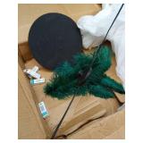 pombconw Natural Ostrich Feather Lamp Modern Floor Lamp for Living Room LED Standing Lamp with Foot Switch Gold Finish Elegant Feather Lampshade for Girl Bedroom Decor (Blue Green) - Retail: $189 pombconw Natural Ostrich Feather Lamp Modern Floor Lamp for Living Room LED Standing Lamp with Foot Switch Gold Finish Elegant Feather Lampshade for Girl Bedroom Decor (Blue Green) - Retail: $189