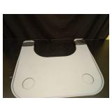 AlveyTech Gray Wheelchair Tray Table with Cup Holder - Lap Desk for 18\" - 20\" Wide Seat Medical Wheelchairs or Transport Chairs - ABS Plastic Construction - for Adults & Kids - Retail: $45 AlveyTech Gray Wheelchair Tray Table with Cup Holder - Lap Desk for 18\" - 20\" Wide Seat Medical Wheelchairs or Transport Chairs - ABS Plastic Construction - for Adults & Kids - Retail: $45