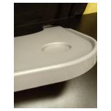 AlveyTech Gray Wheelchair Tray Table with Cup Holder - Lap Desk for 18\" - 20\" Wide Seat Medical Wheelchairs or Transport Chairs - ABS Plastic Construction - for Adults & Kids - Retail: $45 AlveyTech Gray Wheelchair Tray Table with Cup Holder - Lap Desk for 18\" - 20\" Wide Seat Medical Wheelchairs or Transport Chairs - ABS Plastic Construction - for Adults & Kids - Retail: $45