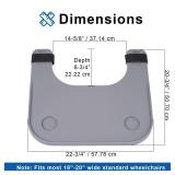 AlveyTech Gray Wheelchair Tray Table with Cup Holder - Lap Desk for 18\" - 20\" Wide Seat Medical Wheelchairs or Transport Chairs - ABS Plastic Construction - for Adults & Kids - Retail: $45 AlveyTech Gray Wheelchair Tray Table with Cup Holder - Lap Desk for 18\" - 20\" Wide Seat Medical Wheelchairs or Transport Chairs - ABS Plastic Construction - for Adults & Kids - Retail: $45