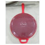 Lodge Red Enamel Cast Iron Skillet