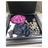 The BOMBAY Company Premium Large Wood Chess Checkers Box Set 2005 Approx 23x23x3