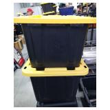 Heavy Duty Storage Bins with Yellow Handles