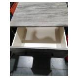 Signature Design by Ashley Cazenfeld Rustic 2 Drawer Nightstand with 2 Slim-Profile USB Charging Stations  Weathered Gray