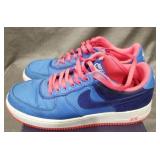 Nike Air Force 1 Blue and Pink Sneakers Size 9