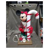 Vintage Minnie Mouse Christmas Candy Cane Lamp Decoration