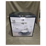 16-Piece Modern Black and White Dinnerware Set
