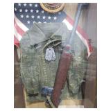USMC Military Shadow Box with Uniform and M1 Garand