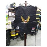 Leather Motorcycle Vest with Patches