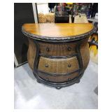 Half Moon Rattan Entry Table