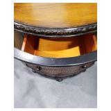 Half Moon Rattan Entry Table