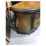 Half Moon Rattan Entry Table