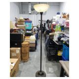 Traditional Floor Lamp with Glass Shade