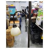 Traditional Floor Lamp with Glass Shade