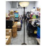Traditional Floor Lamp with Glass Shade
