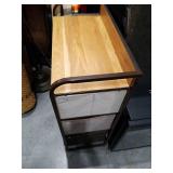 Modern Storage Drawer Unit with Wood Top