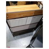 Modern Storage Drawer Unit with Wood Top