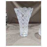 Cut Crystal Vase and Tumbler Set