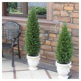 $258 ECOLVANT Two 3ft Artificial Topiary Trees