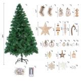 $80 5ft Prelit Artificial Xmas Tree with Ornaments, Pink Champagne/White